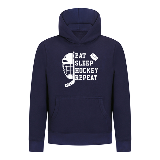 Everyday Kids Hockey Collection Boys Pullover Hoodie – Eat Sleep Hockey Repeat Graphic Sweatshirt