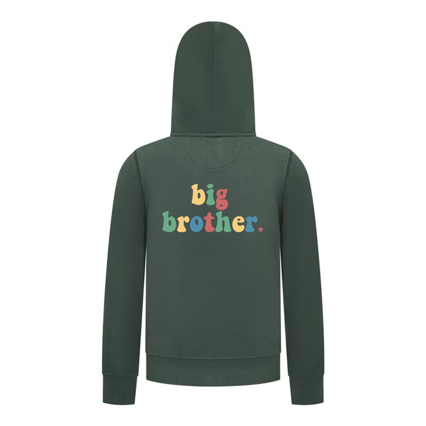 Everyday Kids Big Brother Boys Zip Up Hoodie – Colorful Sibling Sweatshirt