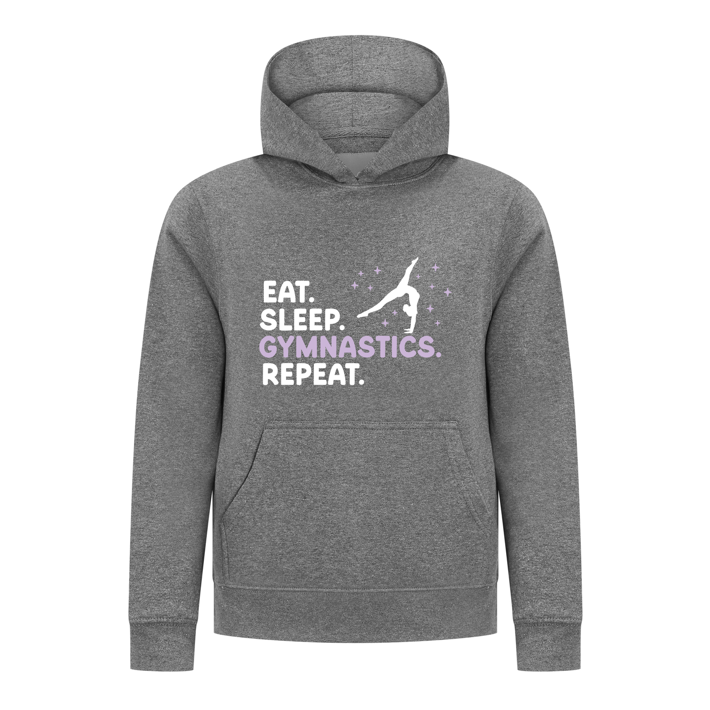 Everyday Kids Gymnastics Collection Girls Pullover Hoodie – Eat Sleep Gymnastics Graphic Sweatshirt