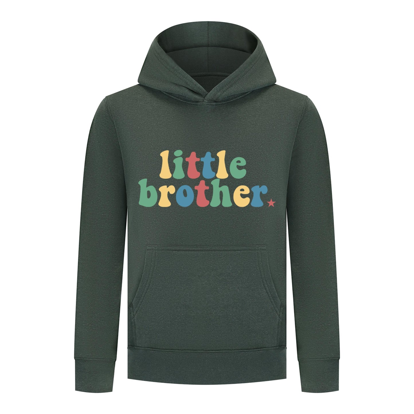 Everyday Kids Little Brother Boys Pullover Hoodie – Cute Retro Sibling Sweatshirt