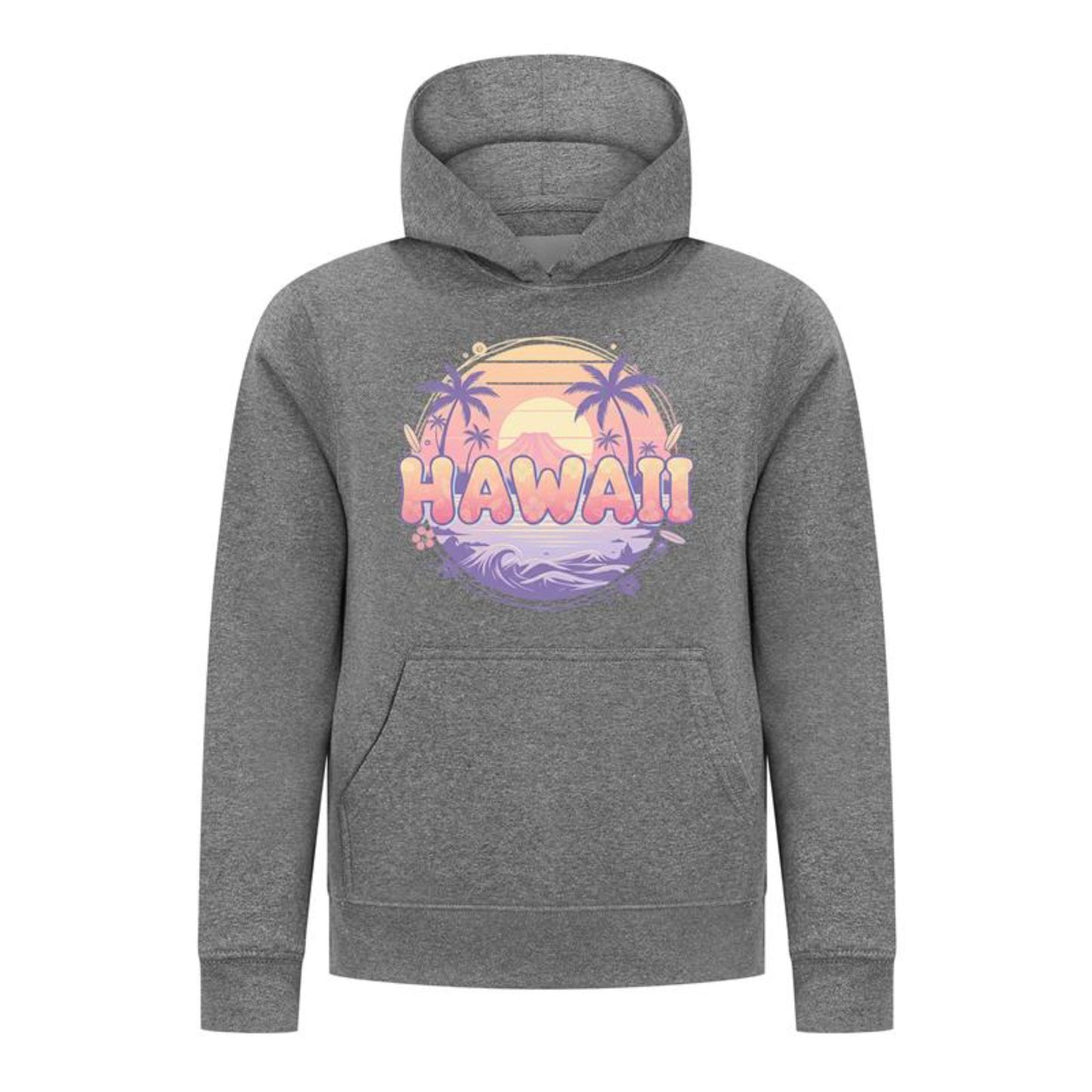 Everyday Kids Hawaii Sunset Pullover Hoodie – Tropical Beach Palm Tree Sweatshirt