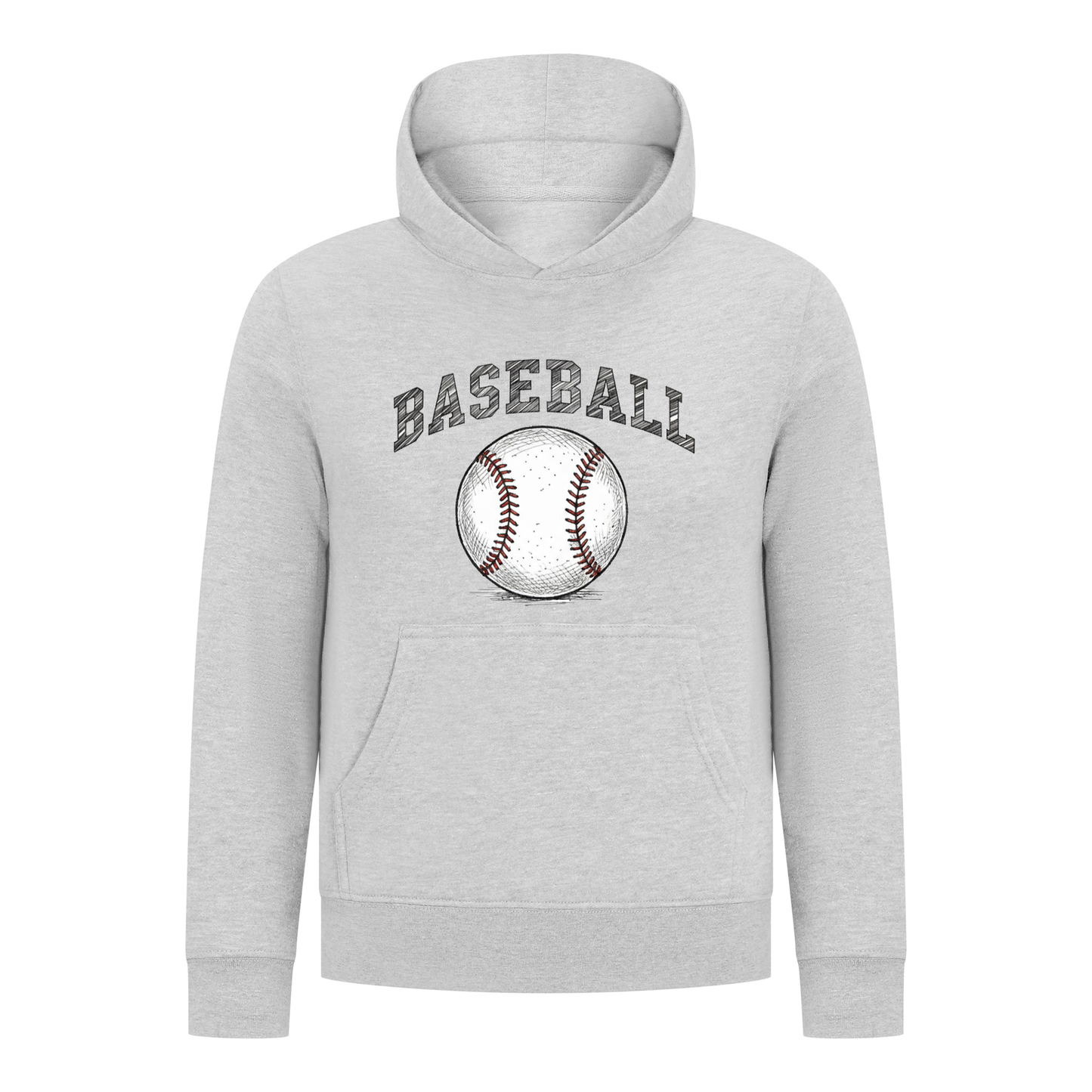 Everyday Kids Baseball Boys Pullover Hoodie – Classic Sketch Baseball Sweatshirt