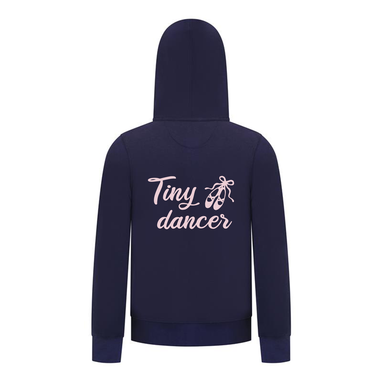 Everyday Kids Ballerina Tiny Dancer Girls Zip Up Hoodie – Pink Ballet Slippers Sweatshirt