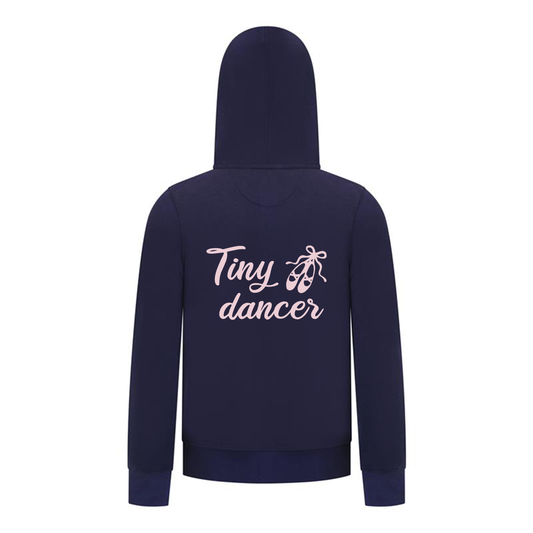 Everyday Kids Ballerina Tiny Dancer Girls Zip Up Hoodie – Pink Ballet Slippers Sweatshirt