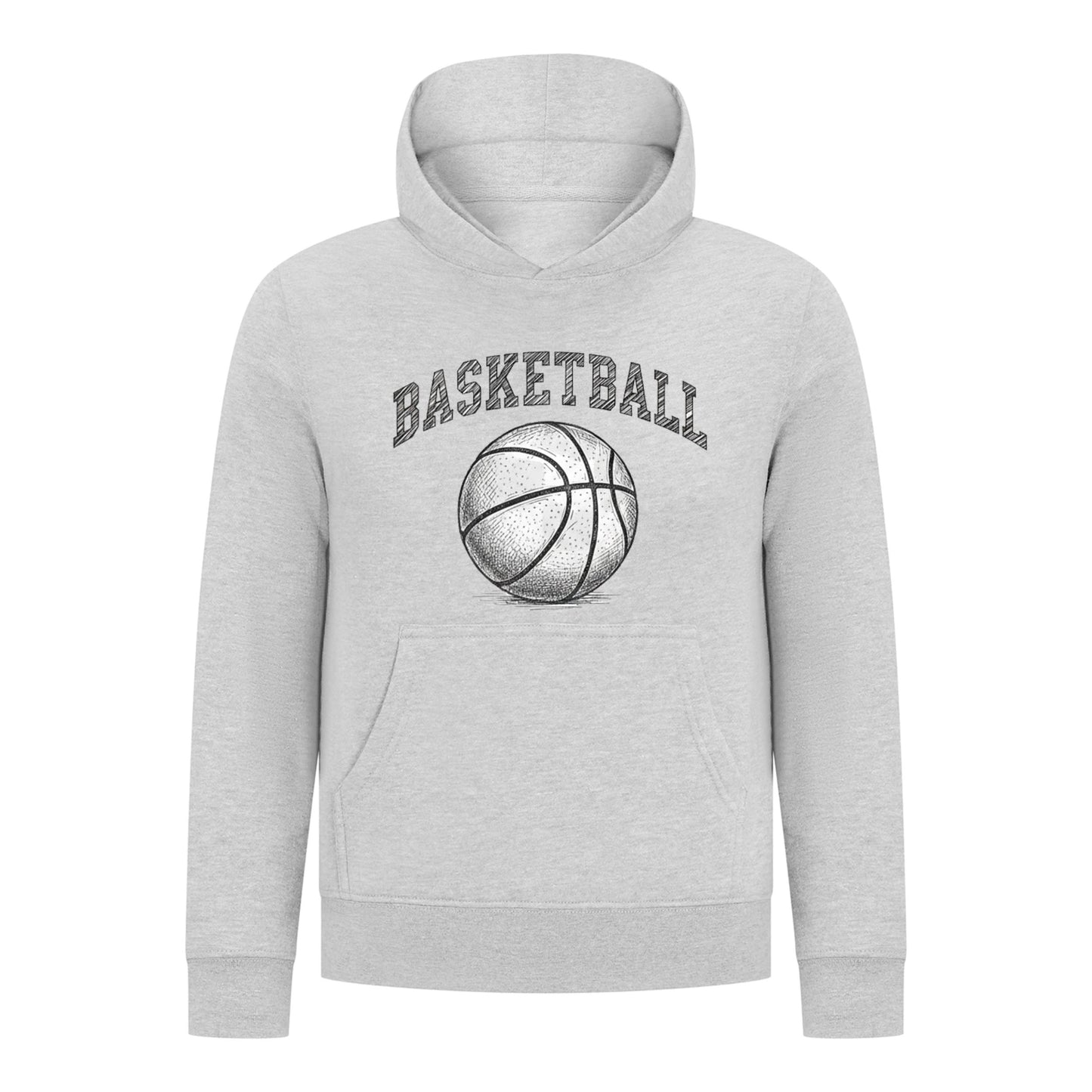 Everyday Kids Basketball Pullover Hoodie – Classic Sketch Basketball Graphic Sweatshirt