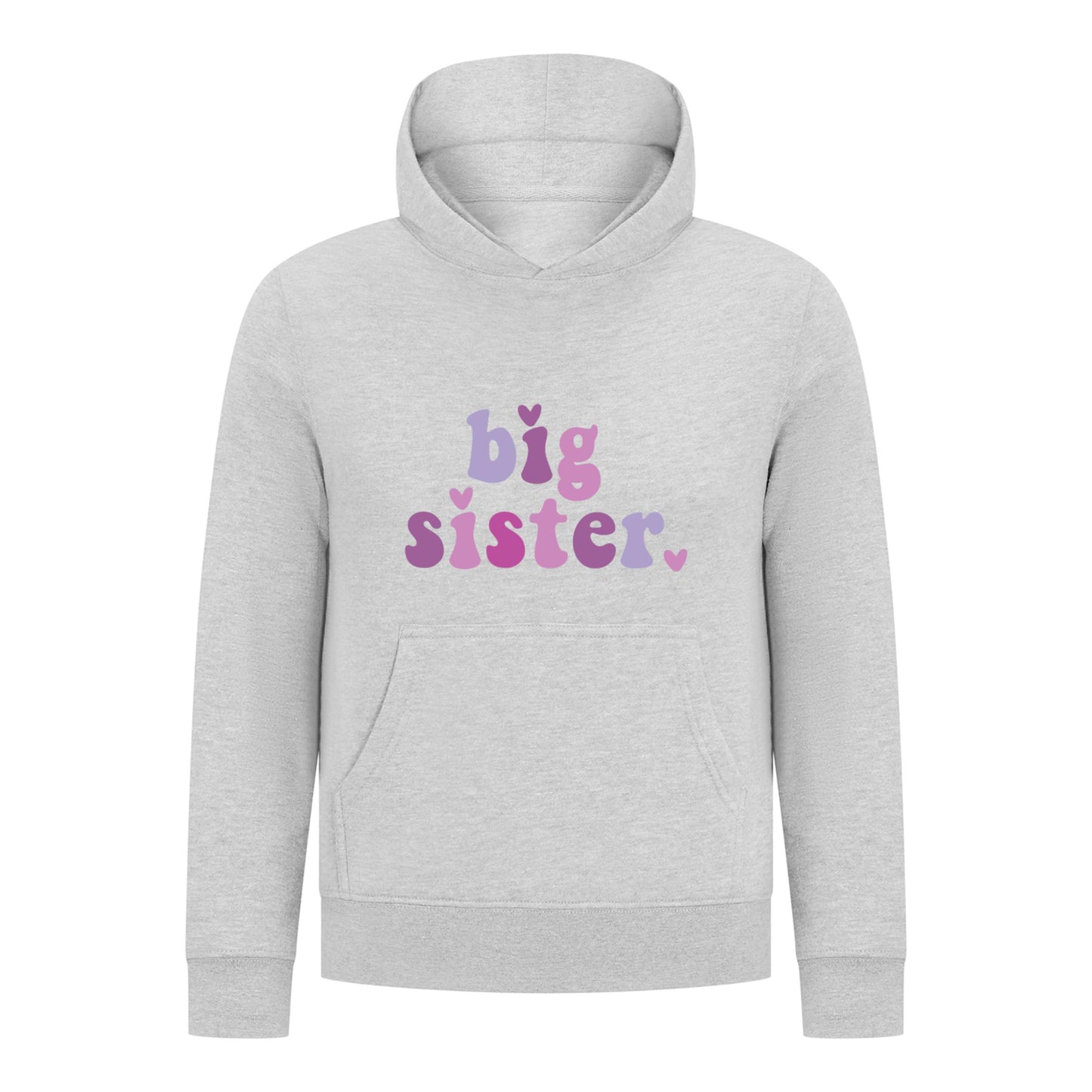 Everyday Kids Big Sister Girls Pullover Hoodie – Cute Colorful Sibling Sweatshirt