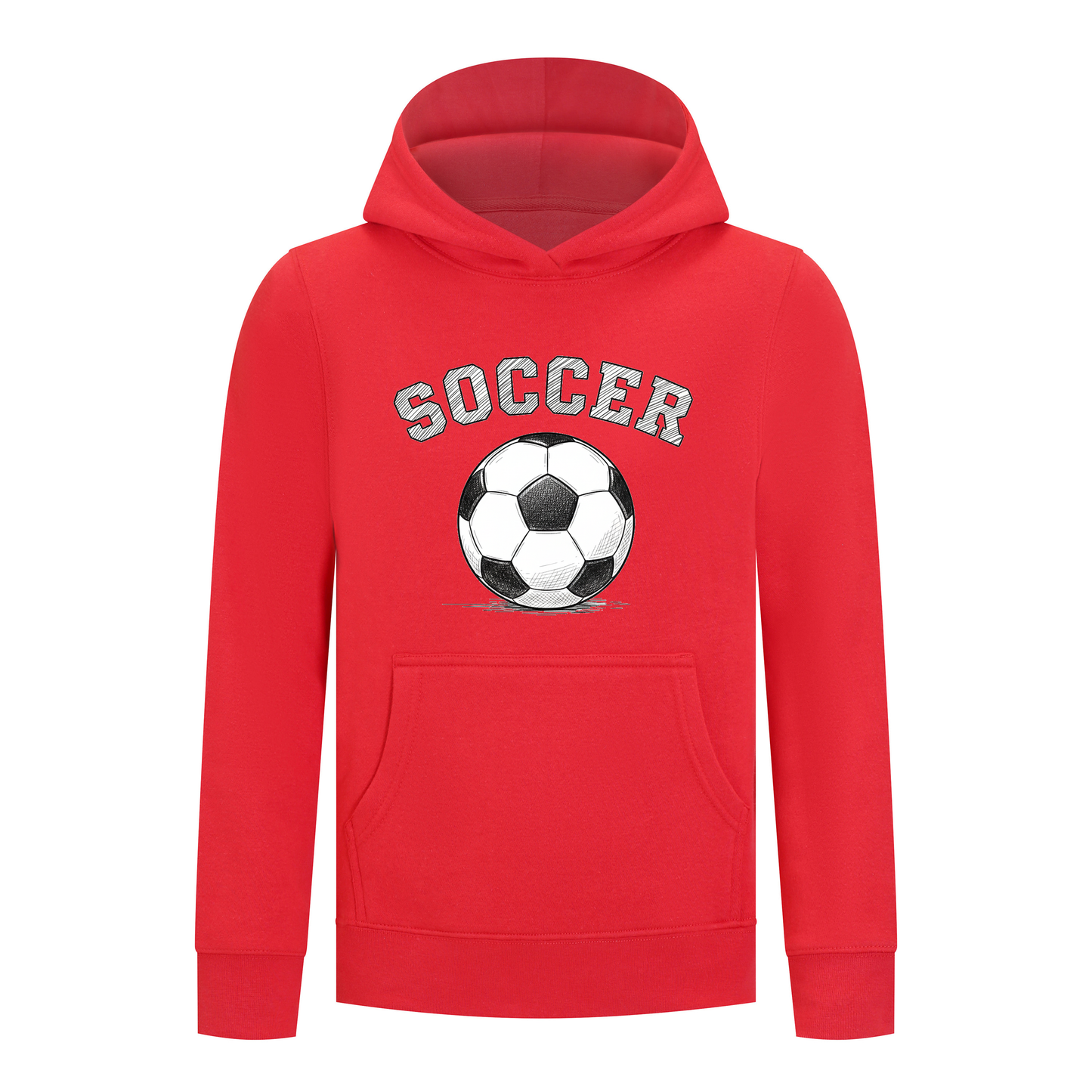 Everyday Kids Sports Collection Soccer Pullover Hoodie – Vintage Sketch Graphic Sweatshirt