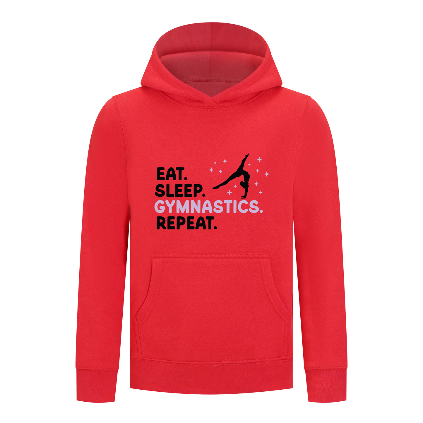 Everyday Kids Gymnastics Collection Girls Pullover Hoodie – Eat Sleep Gymnastics Graphic Sweatshirt