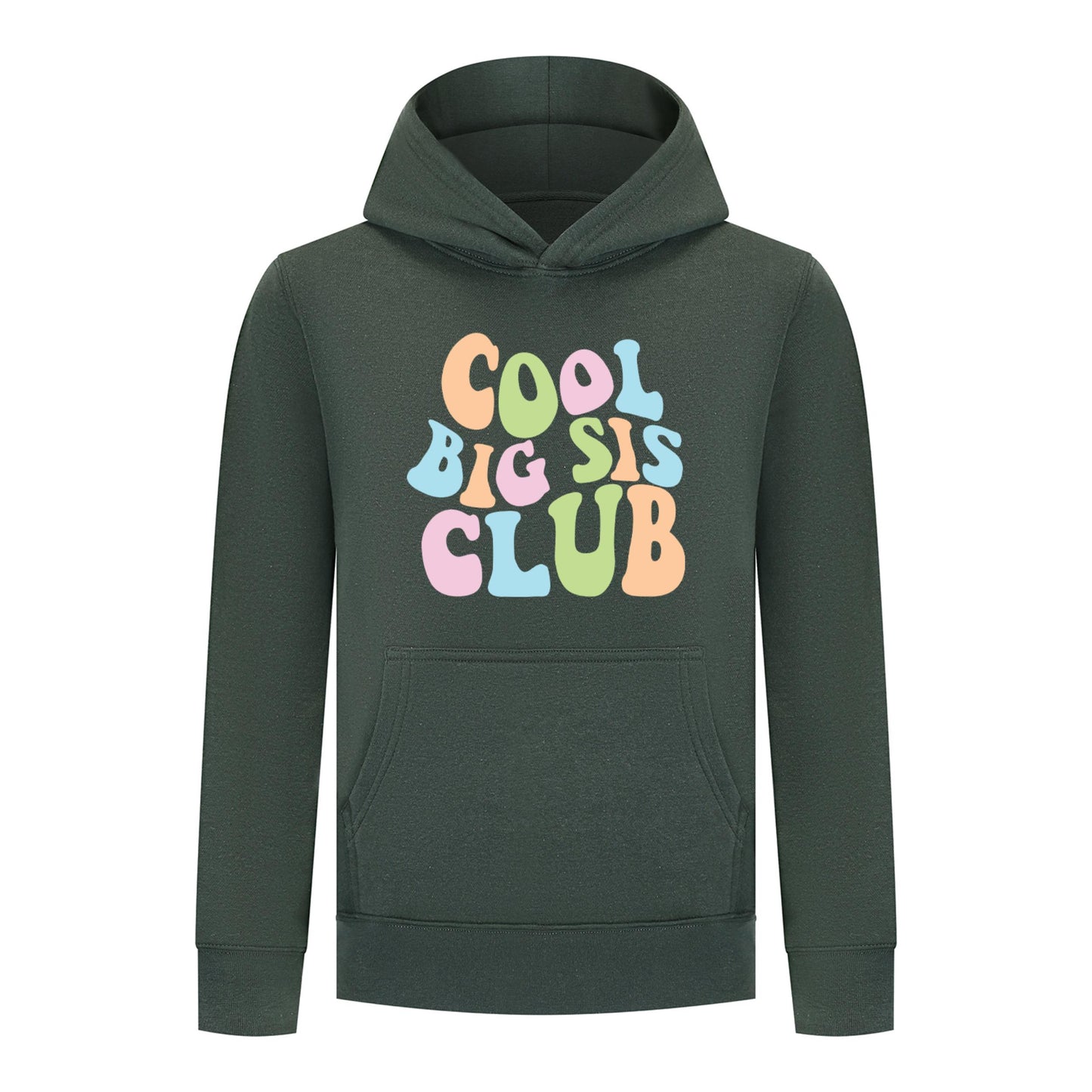 Everyday Kids Cool Big Sis Club Girls Pullover Hoodie – Colorful Sibling Sweatshirt