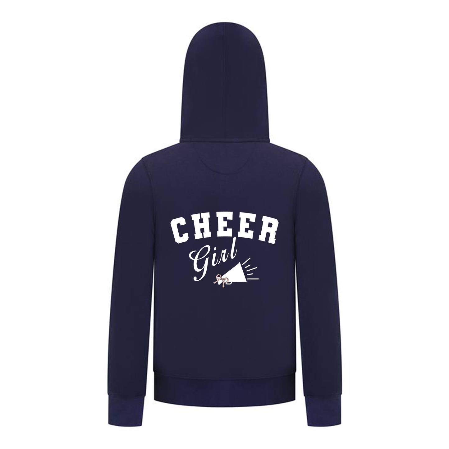 Everyday Kids Cheerleader Collection Girls Zip Up – Cheer Girl Bow Graphic Sweatshirt
