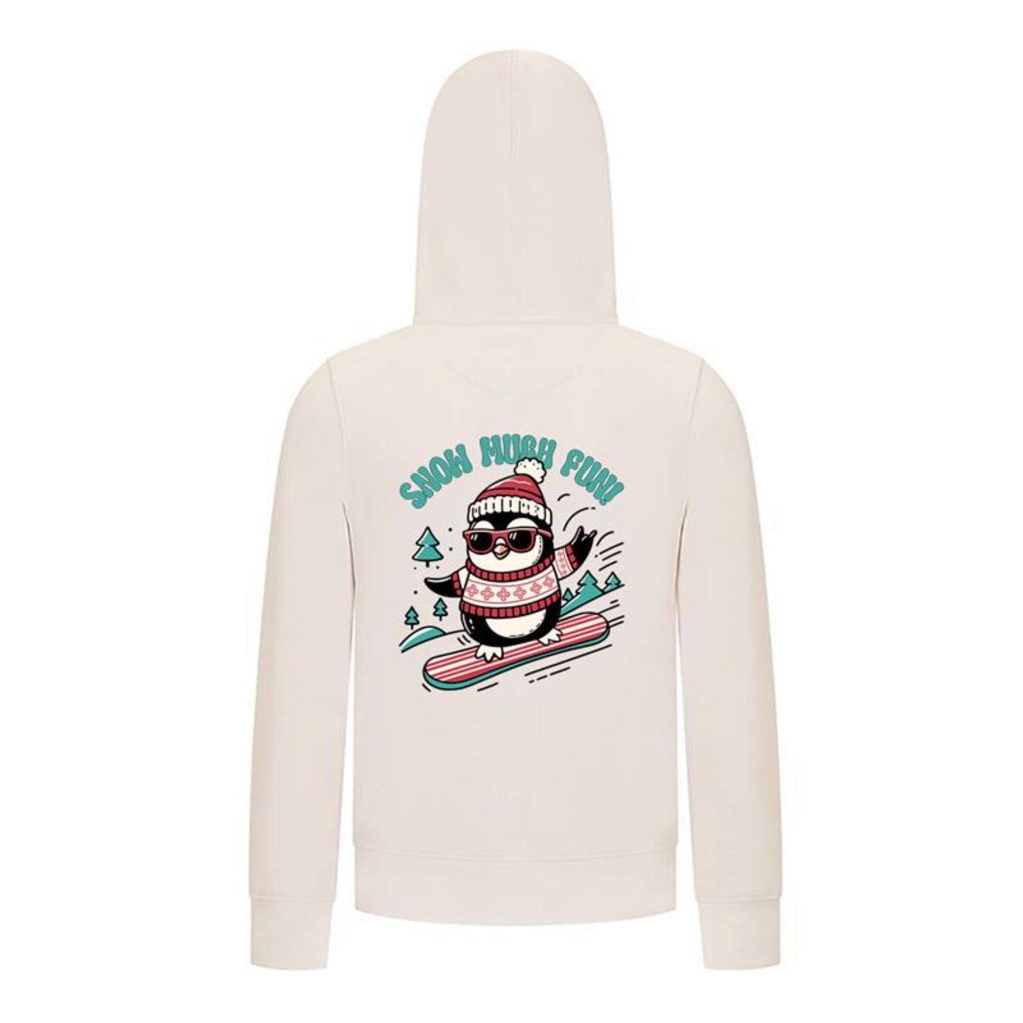 Everyday Kids Christmas Collection Snow Much Fun Boys Zip Up Hoodie – Holiday Penguin Sweatshirt