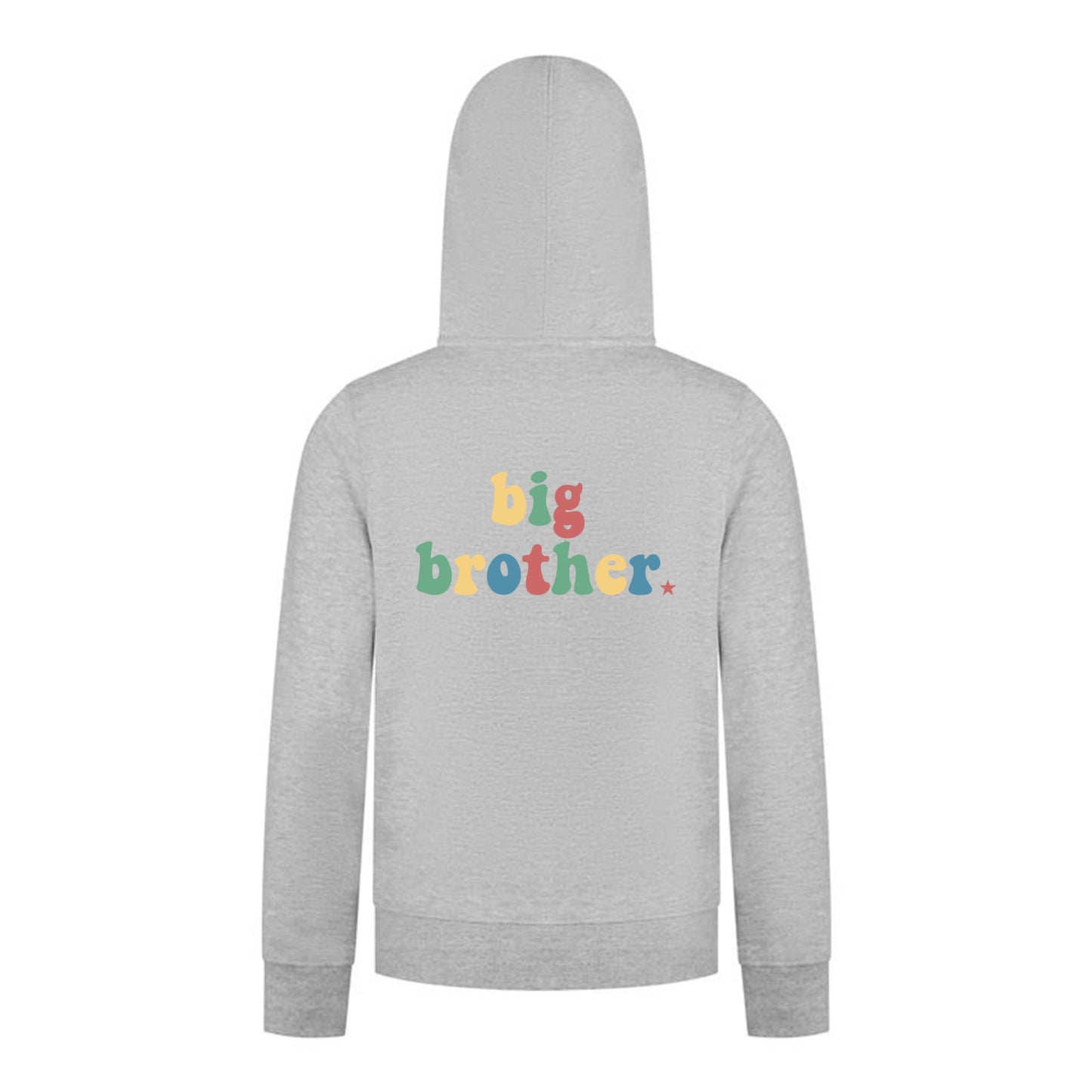 Everyday Kids Big Brother Boys Zip Up Hoodie – Colorful Sibling Sweatshirt