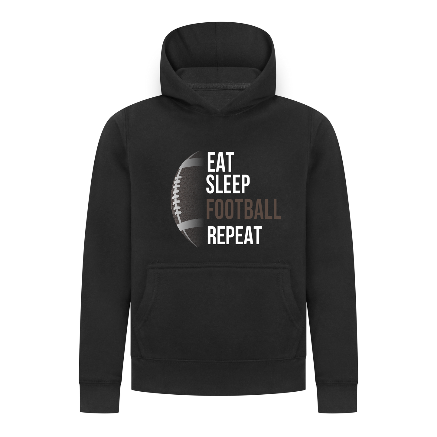 Everyday Kids Football Collection Boys Pullover – Eat Sleep Football Repeat Graphic Sweatshirt