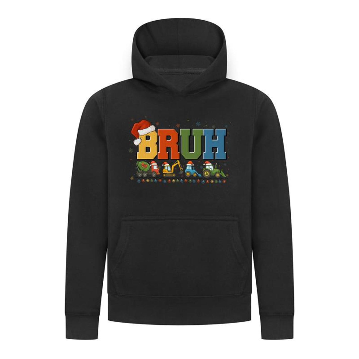 Everyday Kids Christmas Collection BRUH Construction Truck Boys Pullover Hoodie – Holiday Sweatshirt