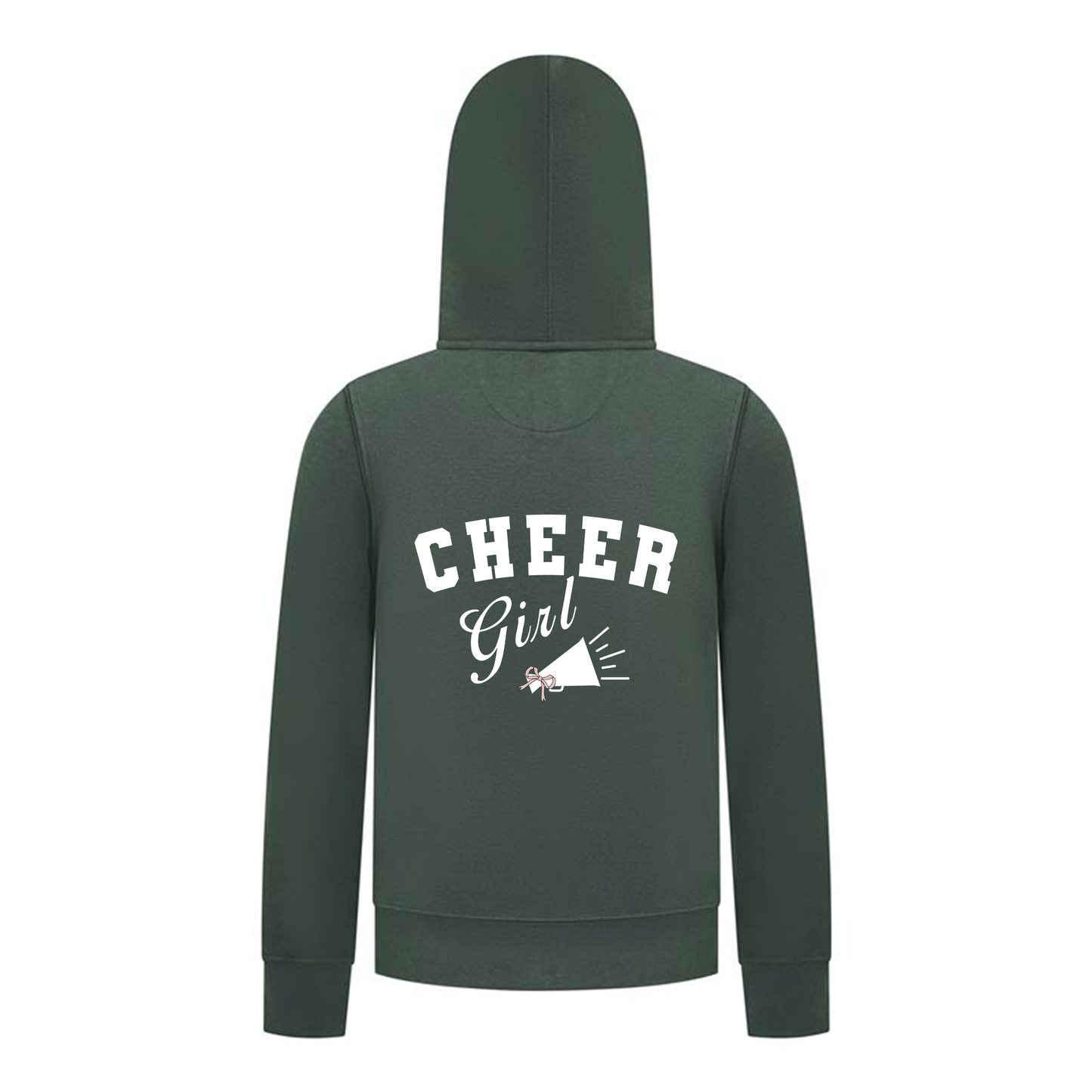Everyday Kids Cheerleader Collection Girls Zip Up – Cheer Girl Bow Graphic Sweatshirt