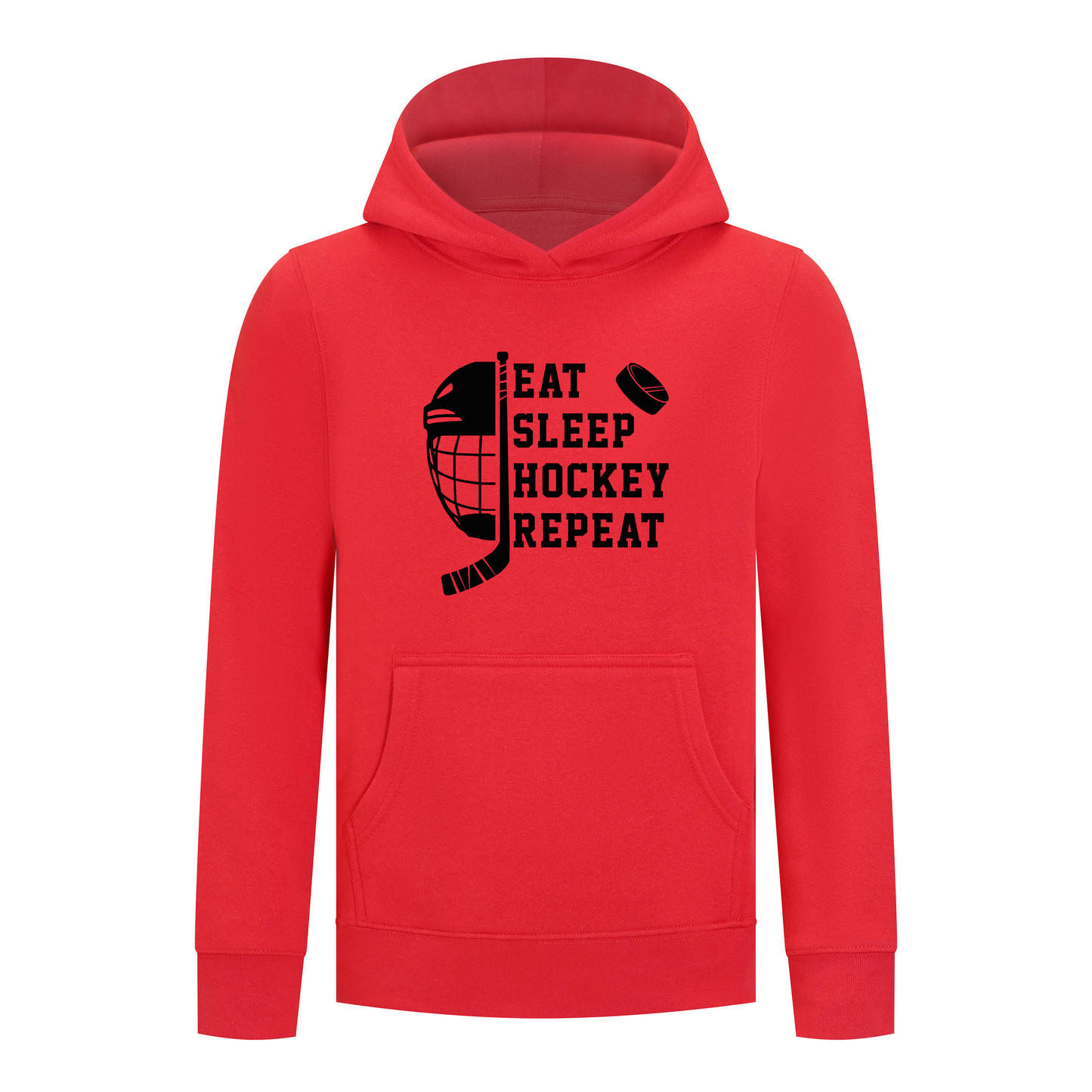 Everyday Kids Hockey Collection Boys Pullover Hoodie – Eat Sleep Hockey Repeat Graphic Sweatshirt