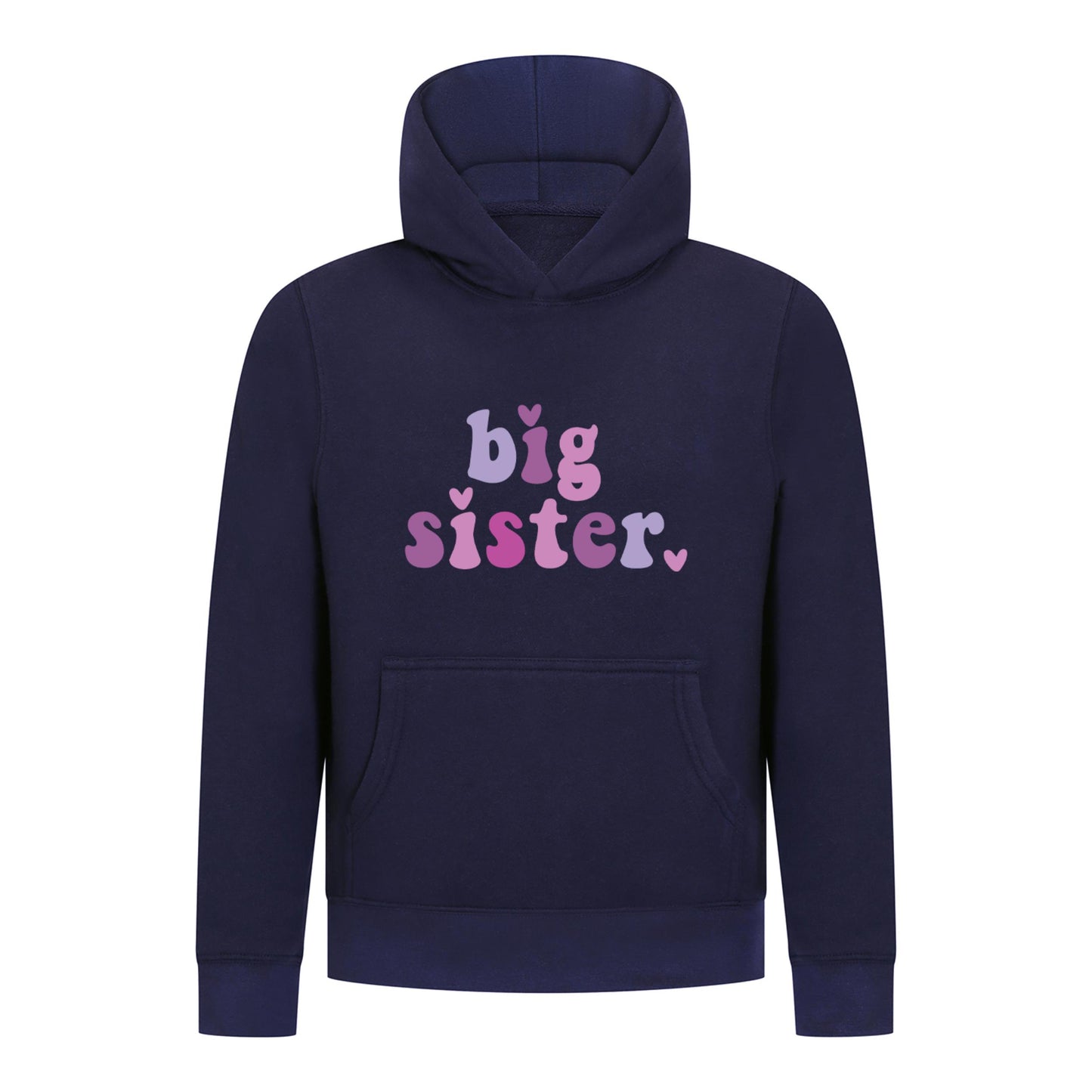 Everyday Kids Big Sister Girls Pullover Hoodie – Cute Colorful Sibling Sweatshirt