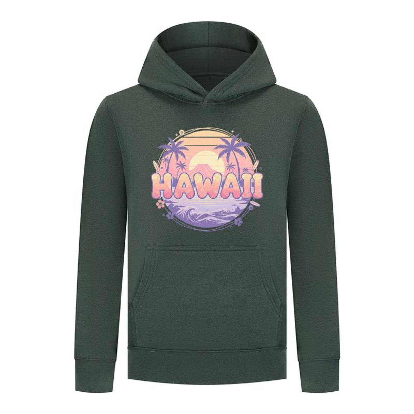 Everyday Kids Hawaii Sunset Pullover Hoodie – Tropical Beach Palm Tree Sweatshirt