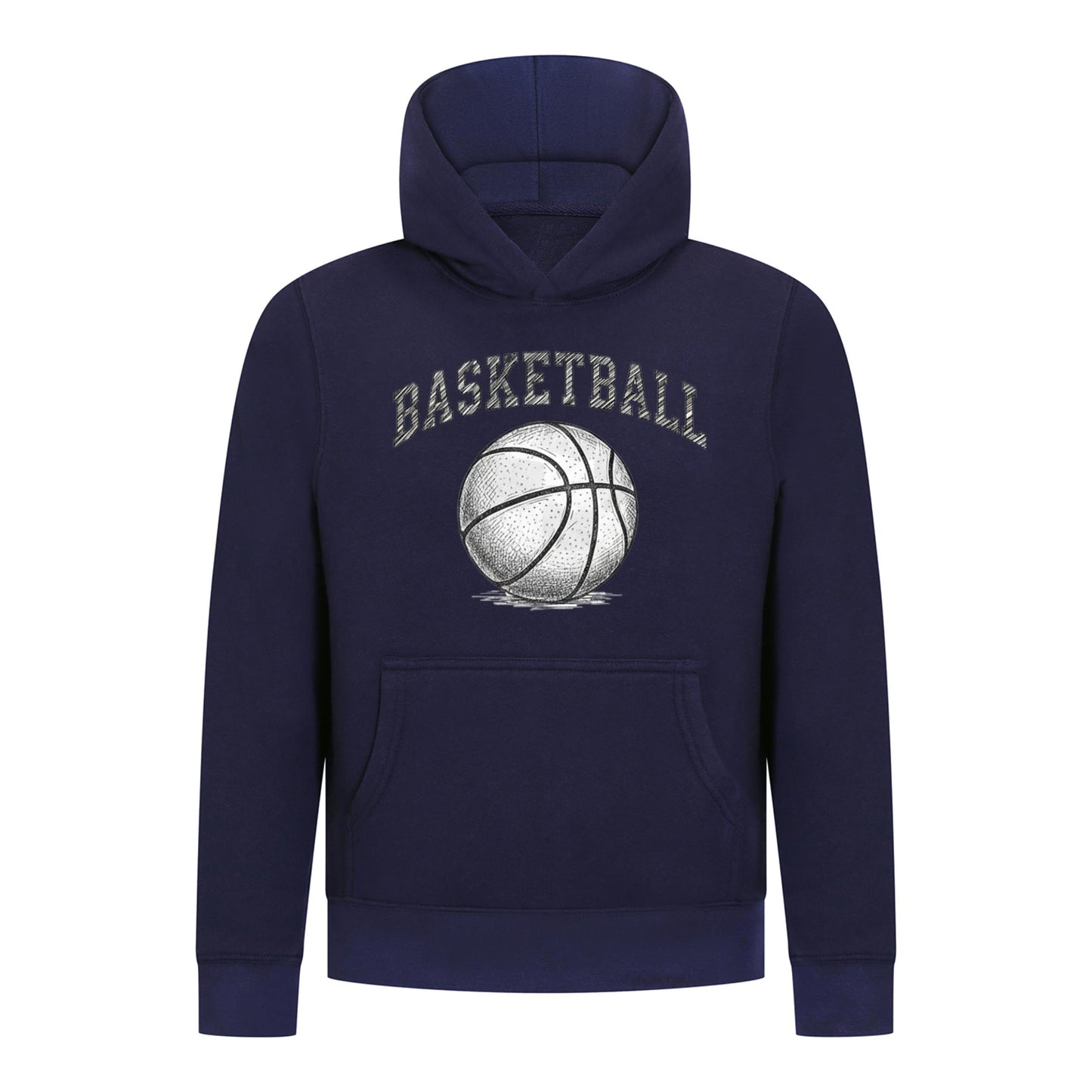 Everyday Kids Basketball Pullover Hoodie – Classic Sketch Basketball Graphic Sweatshirt
