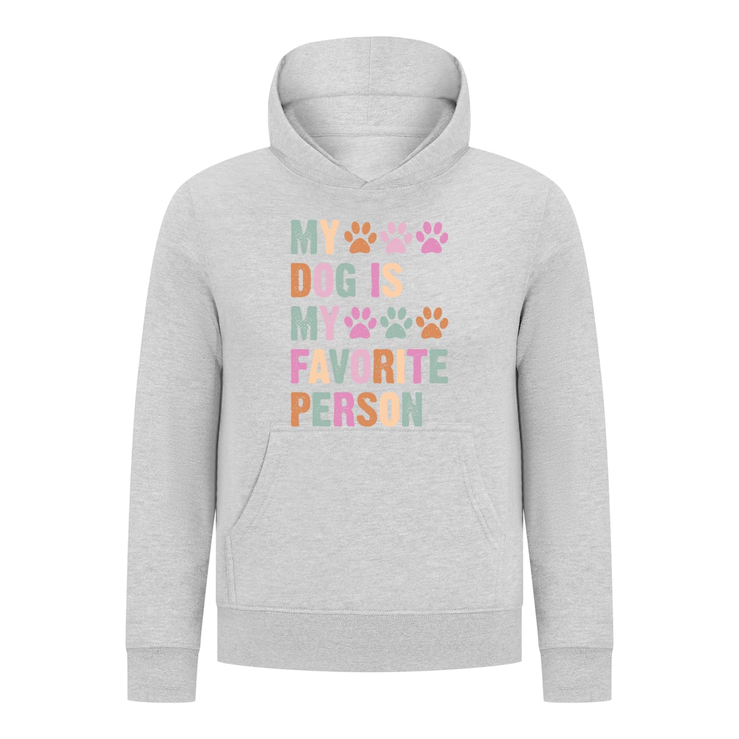 Everyday Kids My Dog Is My Favorite Person Girls Pullover Hoodie – Cute Pet Lover Sweatshirt
