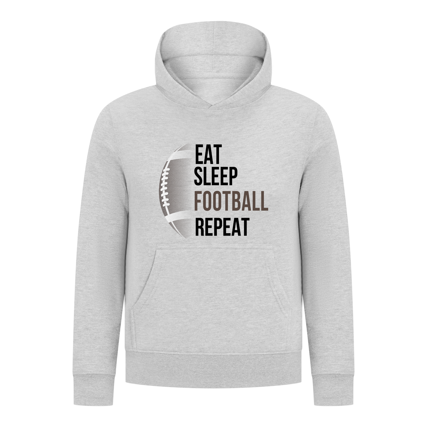 Everyday Kids Football Collection Boys Pullover – Eat Sleep Football Repeat Graphic Sweatshirt