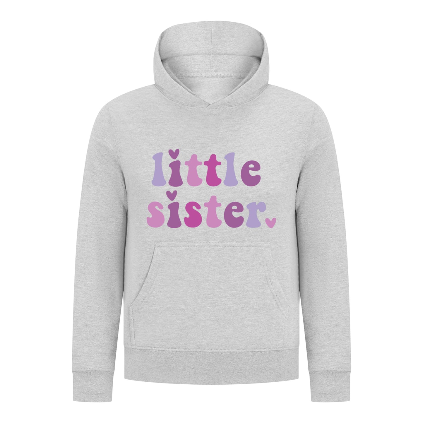 Everyday Kids Little Sister Girls Pullover Hoodie – Cute Pastel Sibling Sweatshirt