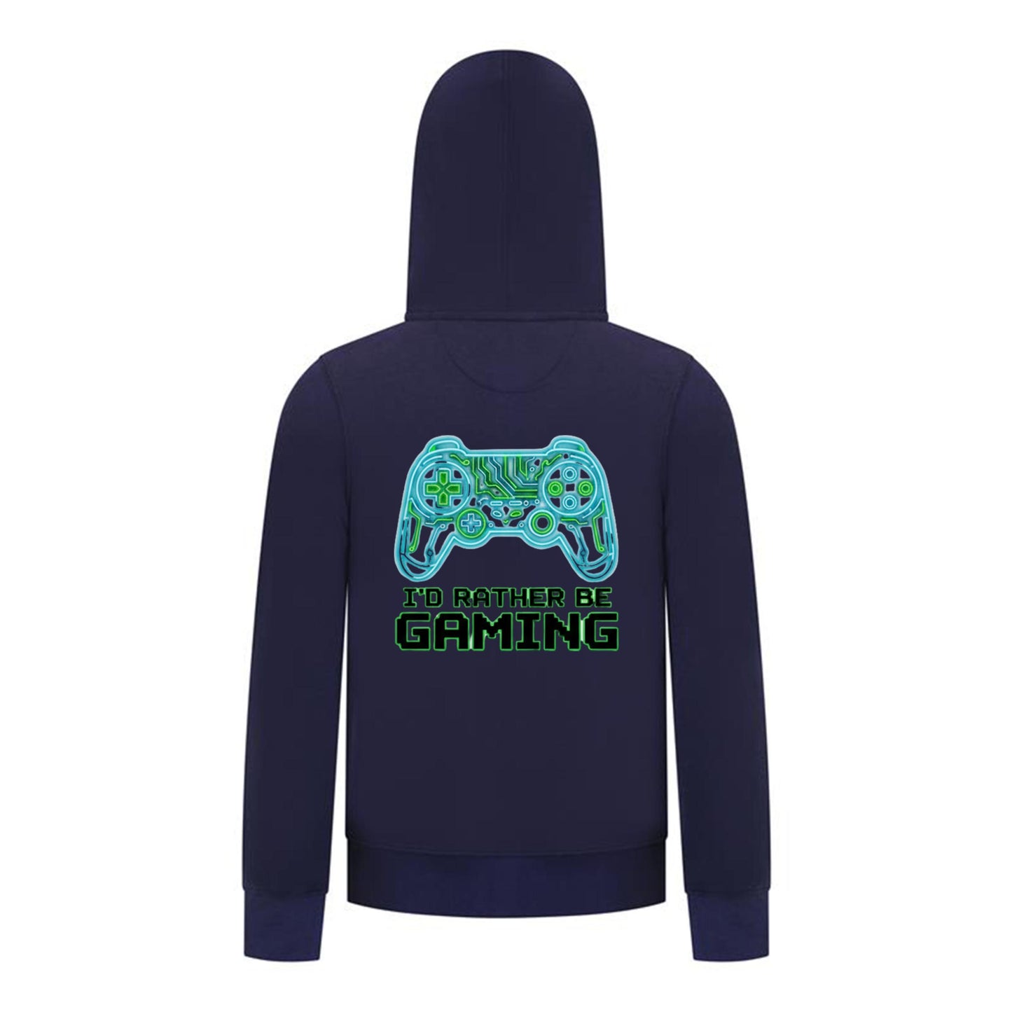 Everyday Kids “I’d Rather Be Gaming” Zip Up Hoodie – Cool Video Game Controller Sweatshirt