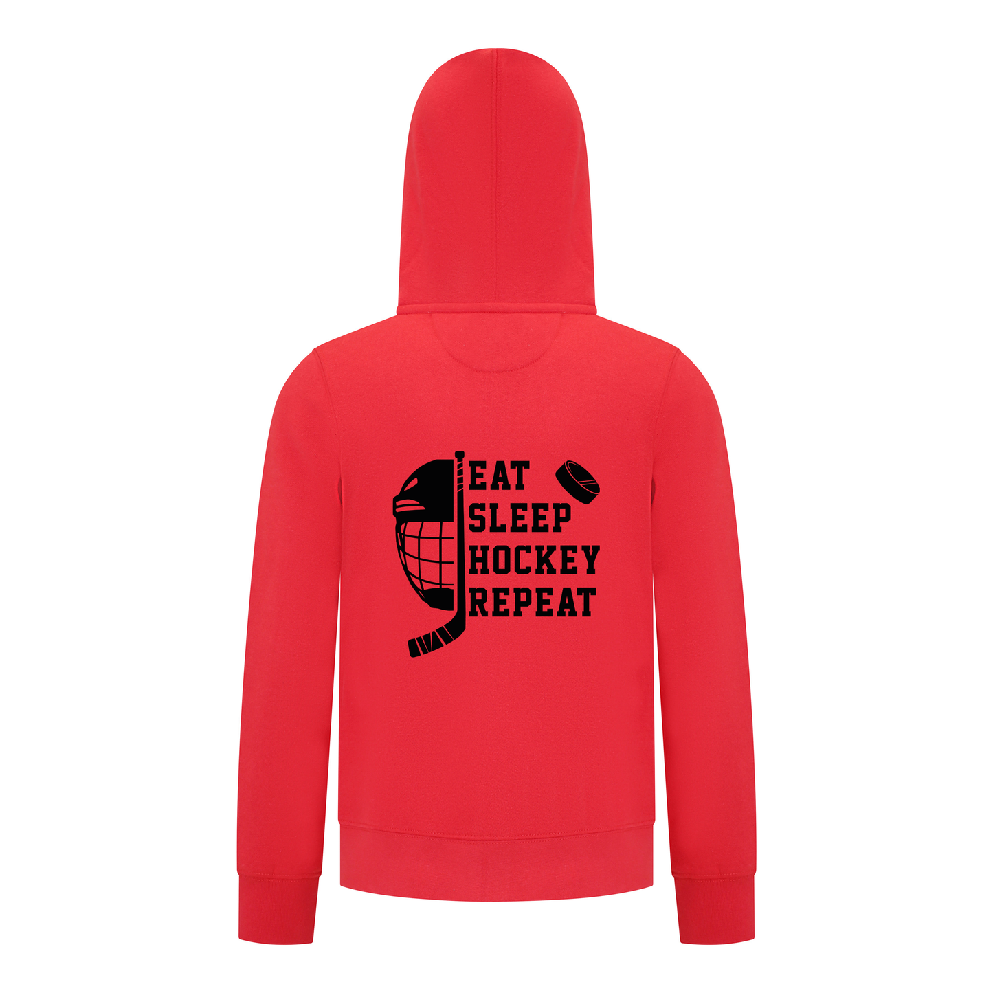 Everyday Kids Hockey Collection Boys Zip Up Hoodie – Eat Sleep Hockey Repeat Graphic Sweatshirt