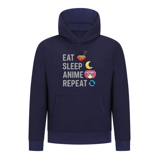 Everyday Kids Anime Collection Girls Pullover Hoodie – Cute Pink Anime Girl, Ramen & Moon Graphic Sweatshirt