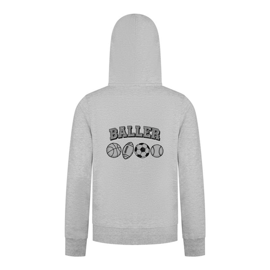 Everyday Kids Sports Collection Boys Zip Up Hoodie – Ballers Multi-Sport Graphic Sweatshirt