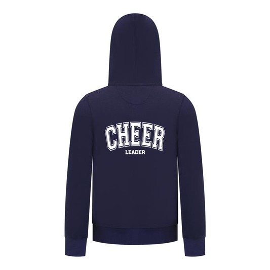 Everyday Kids Cheerleader Collection Girls  Zip Up  – Cheer Girl Bow Graphic Sweatshirt