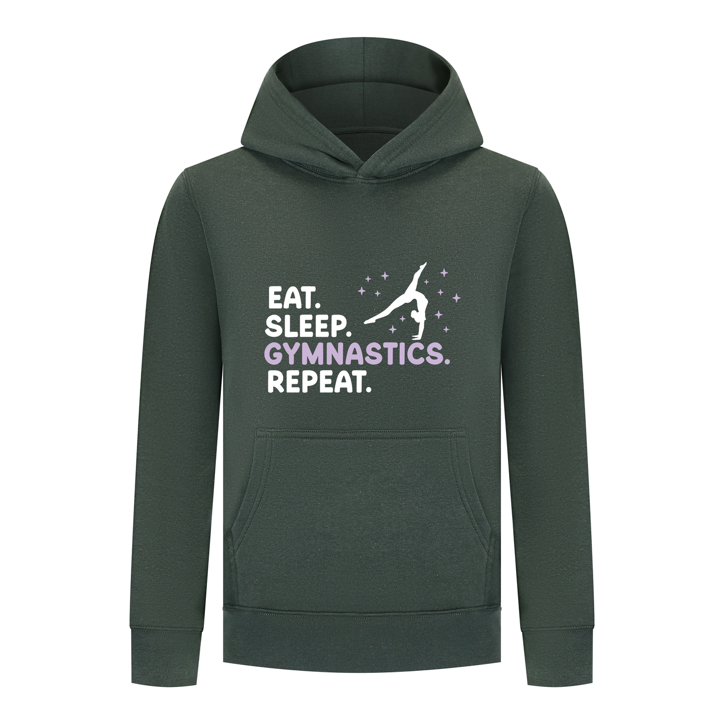 Everyday Kids Gymnastics Collection Girls Pullover Hoodie – Eat Sleep Gymnastics Graphic Sweatshirt