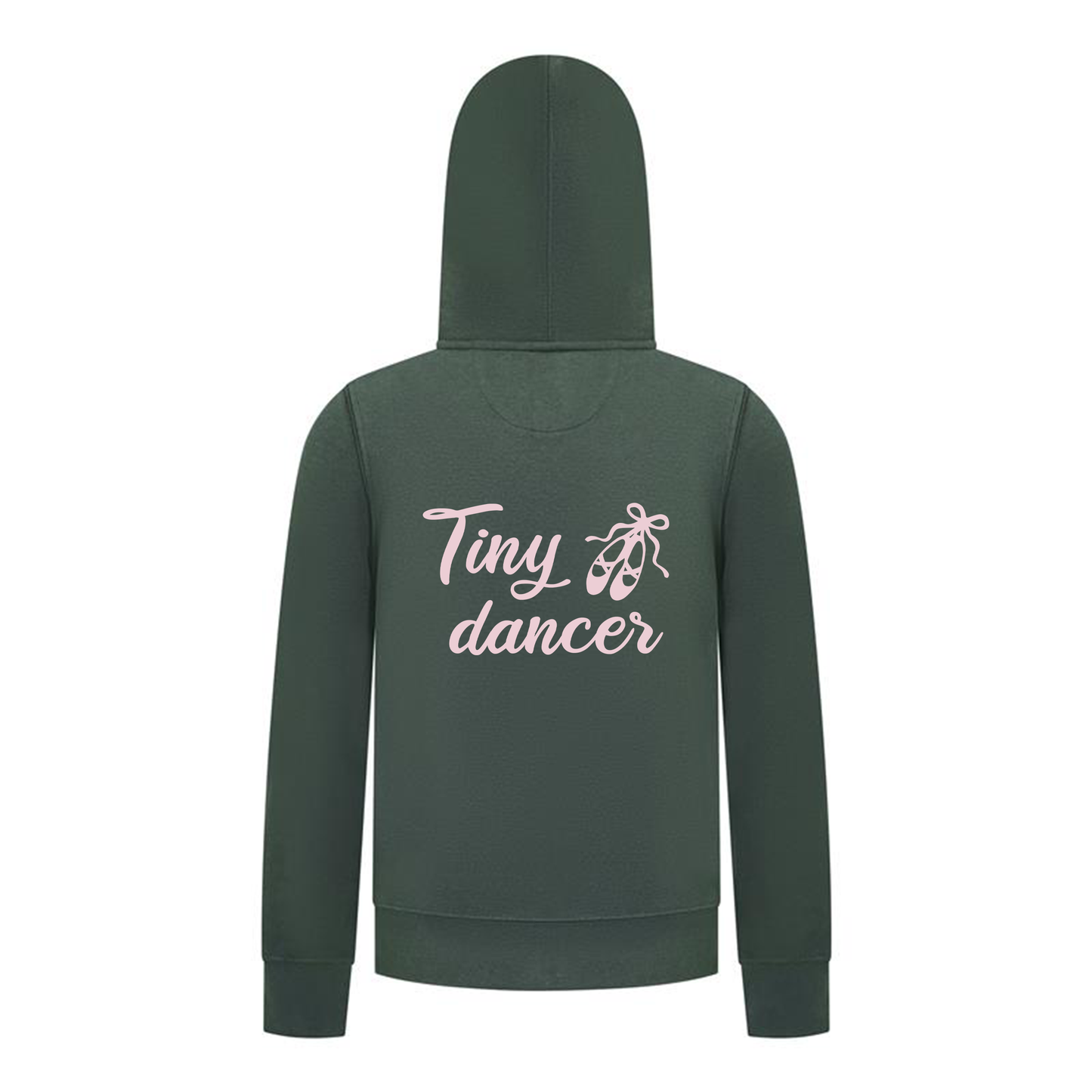 Everyday Kids Ballerina Tiny Dancer Girls Zip Up Hoodie – Pink Ballet Slippers Sweatshirt