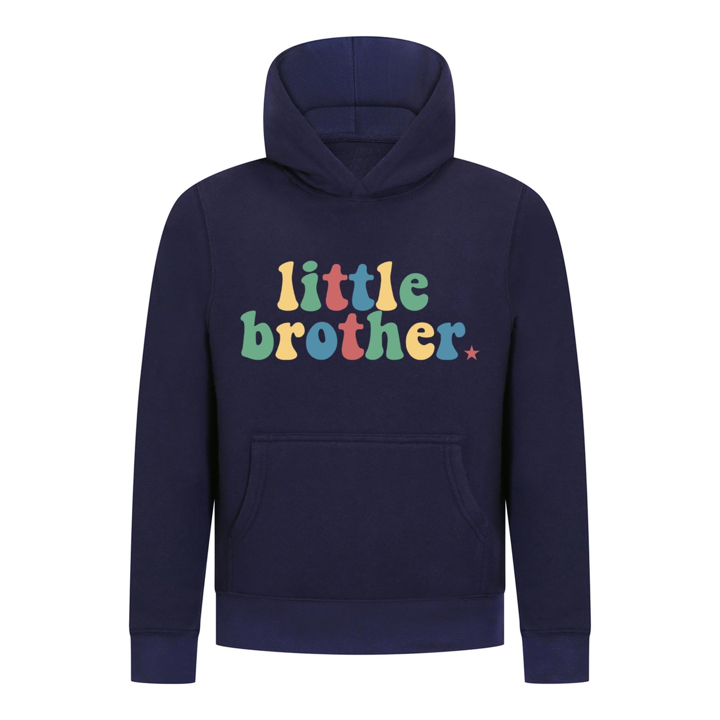 Everyday Kids Little Brother Boys Pullover Hoodie – Cute Retro Sibling Sweatshirt