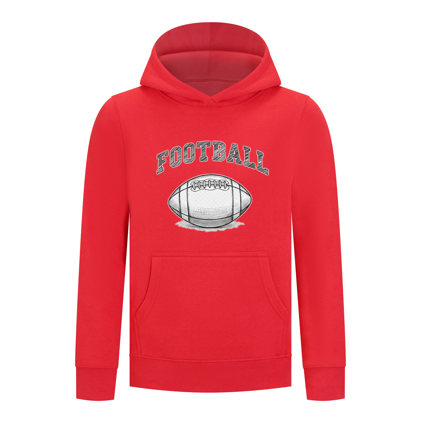 Everyday Kids Sports Collection Football Boys Pullover Hoodie – Vintage Sketch Graphic Sweatshirt