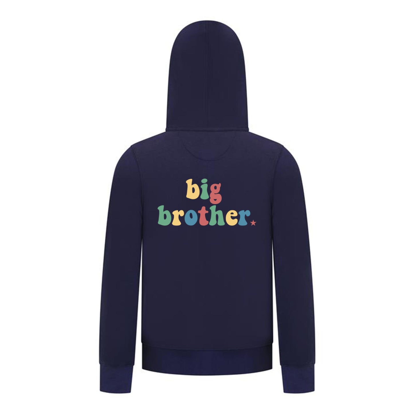 Everyday Kids Big Brother Boys Zip Up Hoodie – Colorful Sibling Sweatshirt
