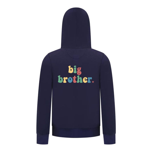 Everyday Kids Big Brother Boys Zip Up Hoodie – Colorful Sibling Sweatshirt