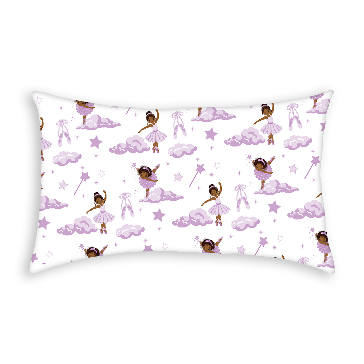 Everyday Kids African American Ballerina Soft Microfiber Toddler Pillowcases, 14 x 20 Inches, 2-Pack