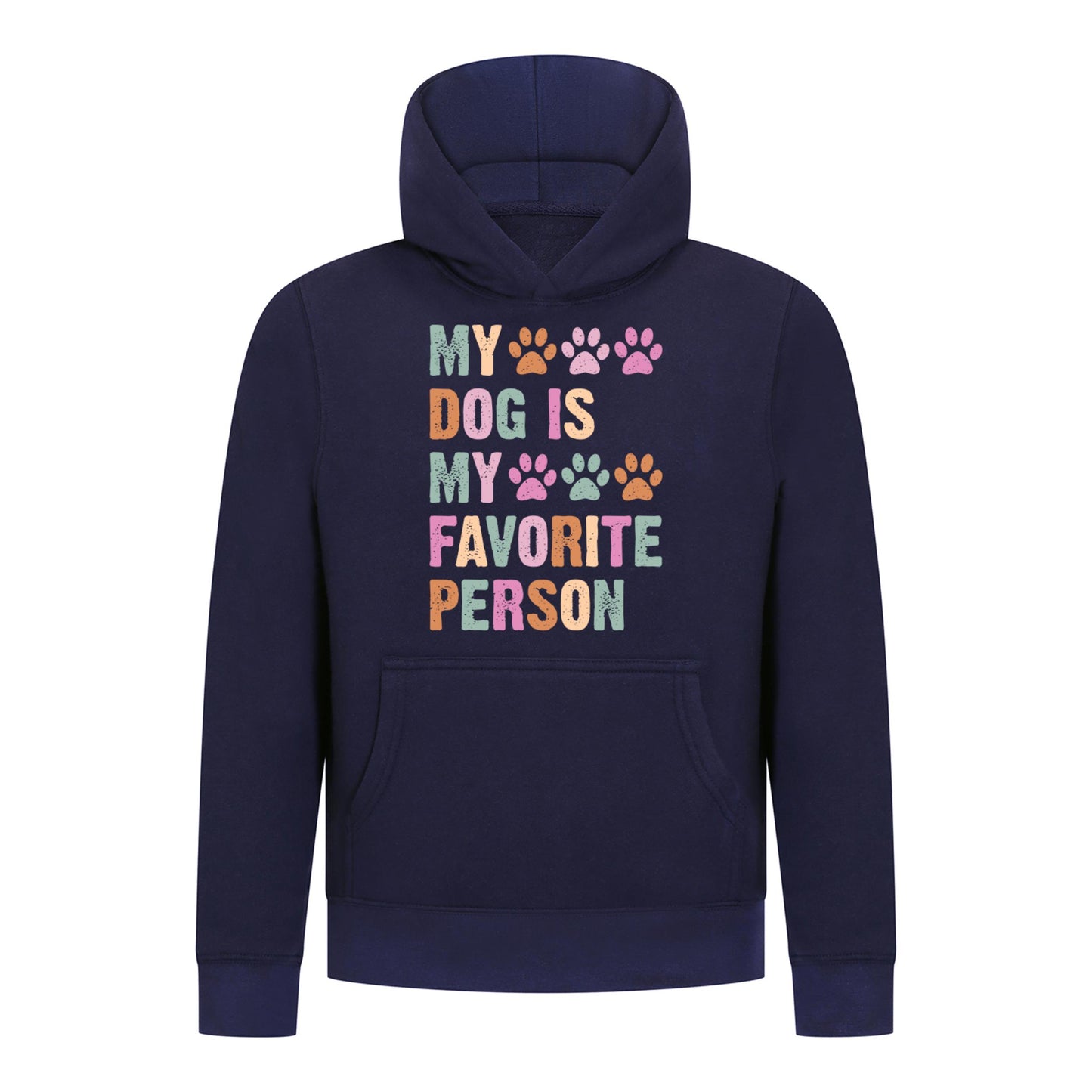 Everyday Kids My Dog Is My Favorite Person Girls Pullover Hoodie – Cute Pet Lover Sweatshirt