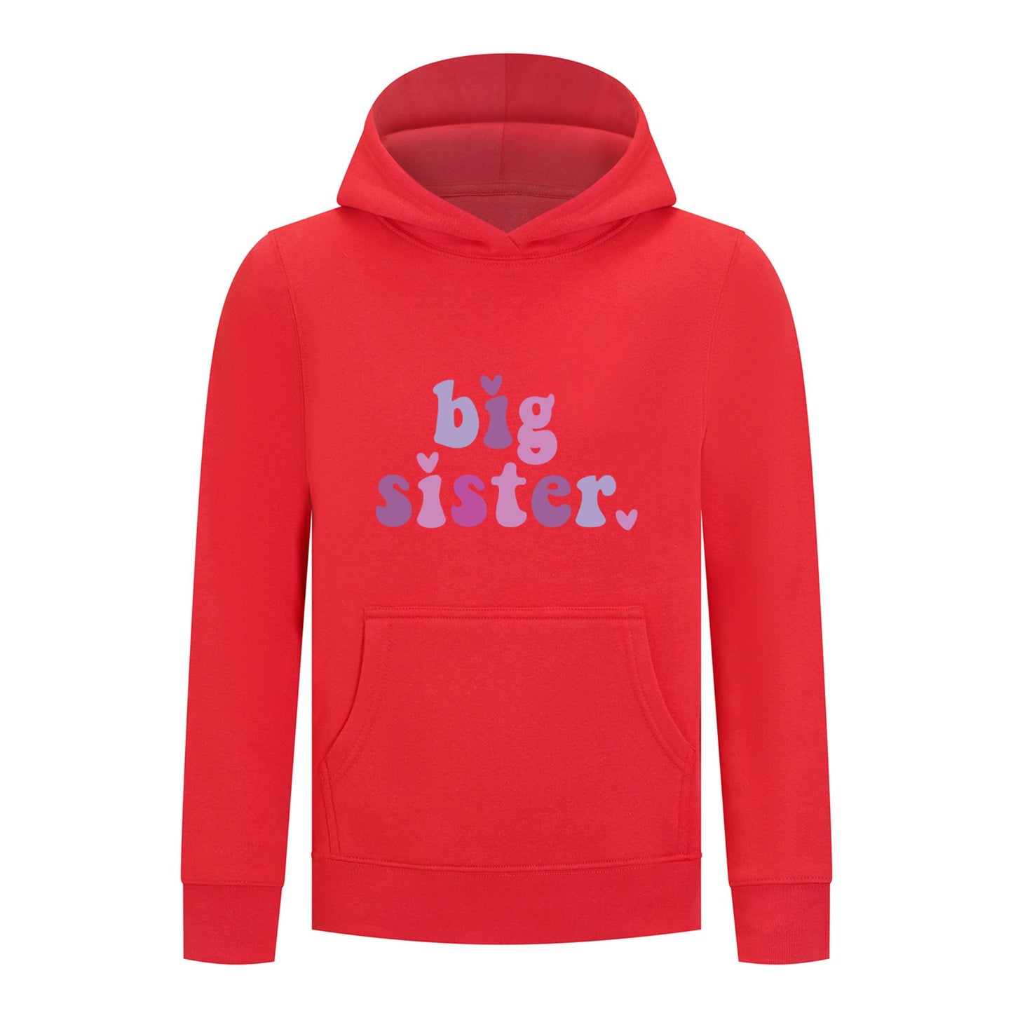 Everyday Kids Big Sister Girls Pullover Hoodie – Cute Colorful Sibling Sweatshirt