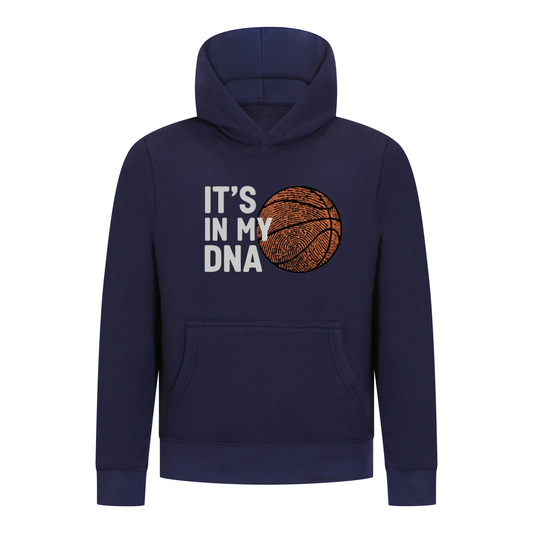 Everyday Kids Basketball Collection Pullover Hoodie – “It’s in My DNA” Fingerprint Basketball Graphic Sweatshirt