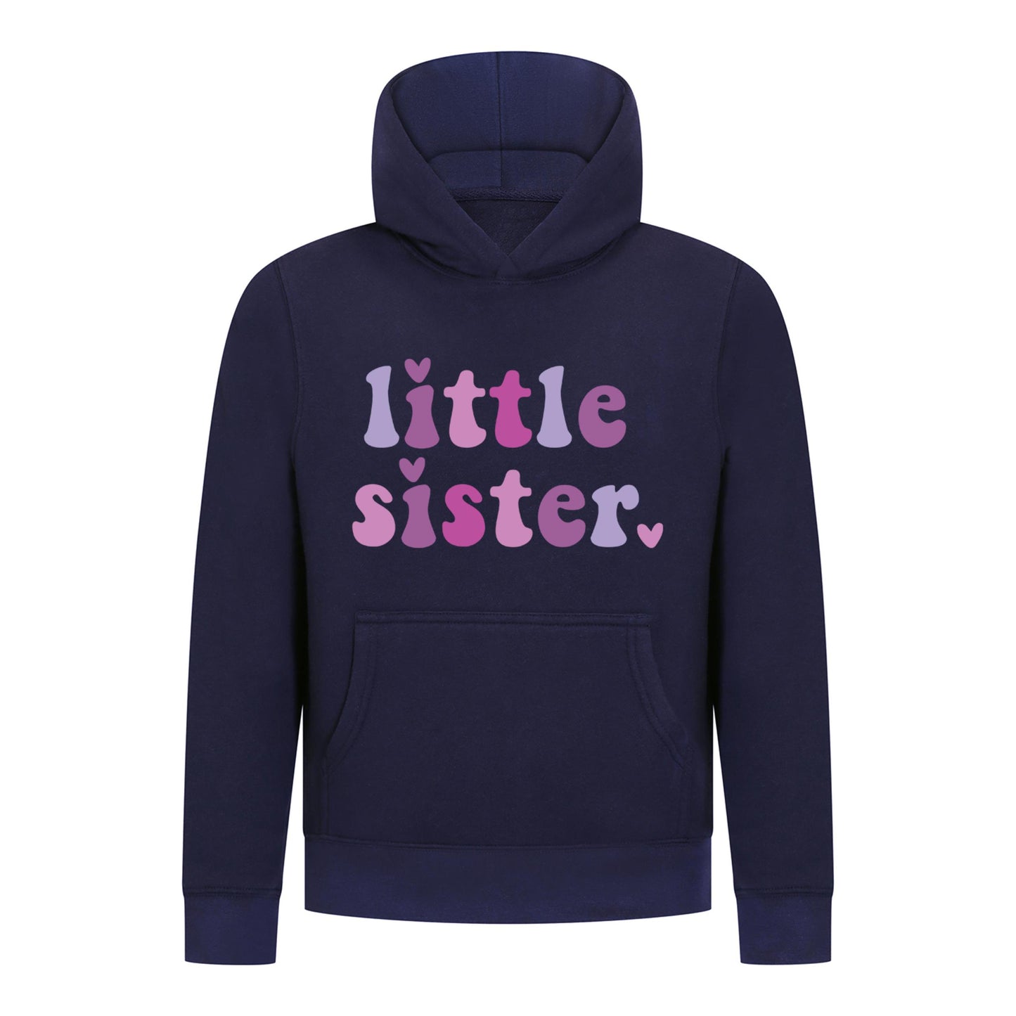 Everyday Kids Little Sister Girls Pullover Hoodie – Cute Pastel Sibling Sweatshirt