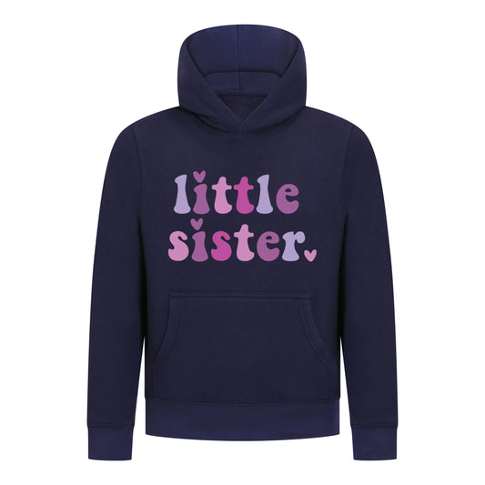 Everyday Kids Little Sister Girls Pullover Hoodie – Cute Pastel Sibling Sweatshirt