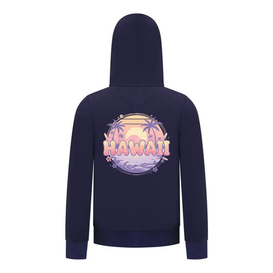 Everyday Kids Hawaii Sunset Zip Up Hoodie – Tropical Beach Palm Tree Sweatshirt