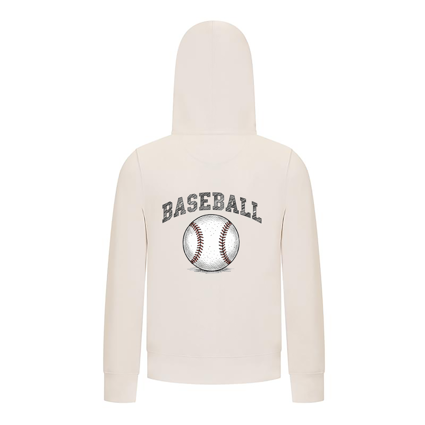 Everyday Kids Baseball Boys Zip Up Hoodie – Classic Sketch Baseball Sweatshirt