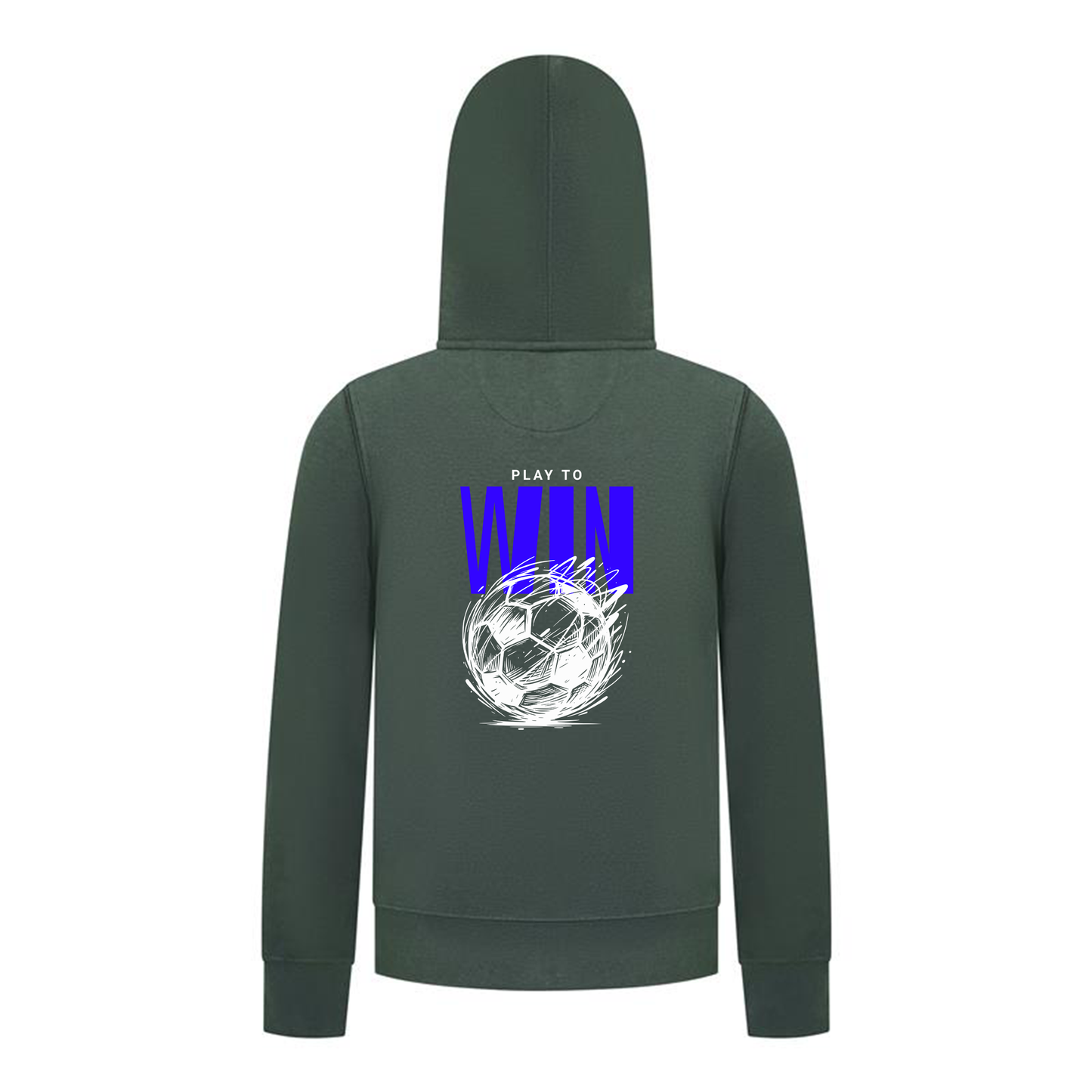 Everyday Kids Soccer Collection Boys Zip Up Hoodie – Play To Win Soccer Graphic Sweatshirt