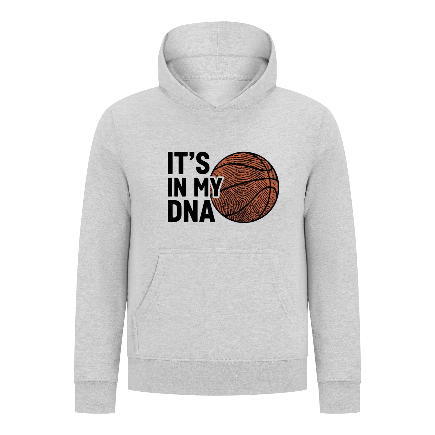 Everyday Kids Basketball Collection Pullover Hoodie – “It’s in My DNA” Fingerprint Basketball Graphic Sweatshirt
