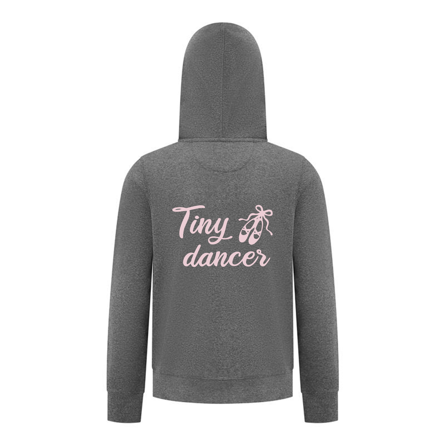 Everyday Kids Ballerina Tiny Dancer Girls Zip Up Hoodie – Pink Ballet Slippers Sweatshirt