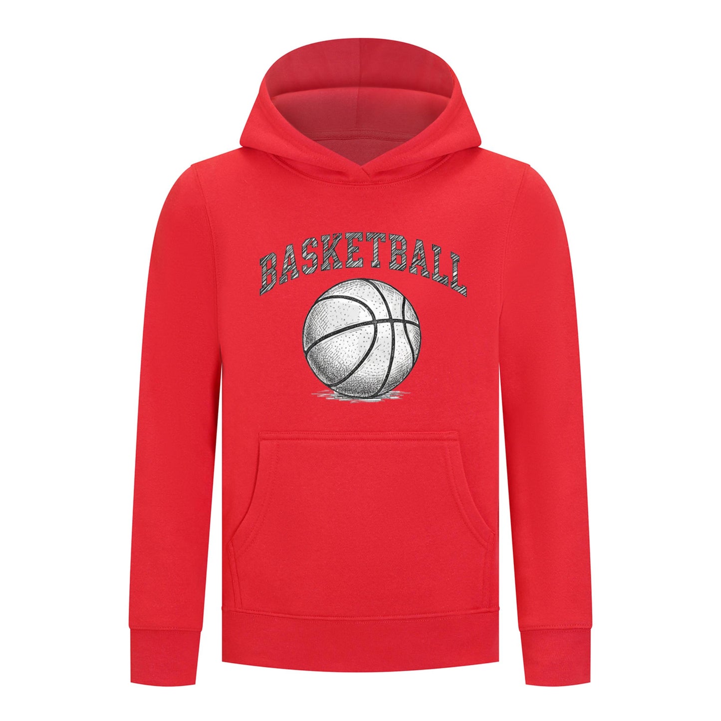 Everyday Kids Basketball Pullover Hoodie – Classic Sketch Basketball Graphic Sweatshirt