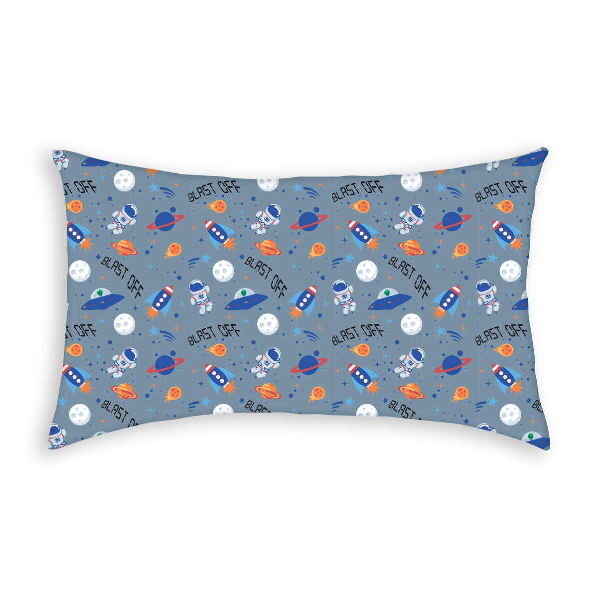 Everyday Kids Space Outer Space Soft Microfiber Toddler Pillowcases, 14 x 20 Inches, Blue, 2-Pack